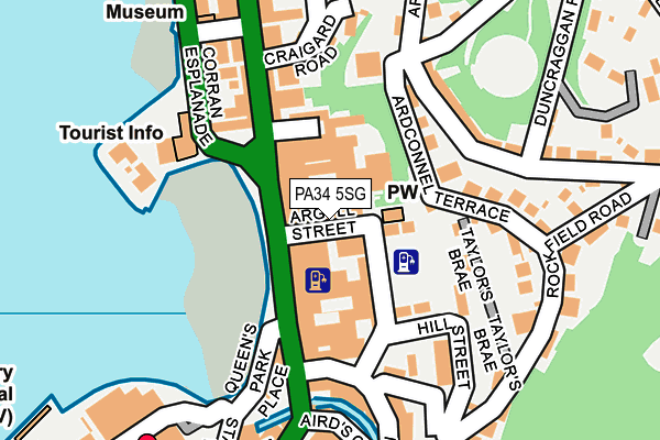 PA34 5SG map - OS OpenMap – Local (Ordnance Survey)