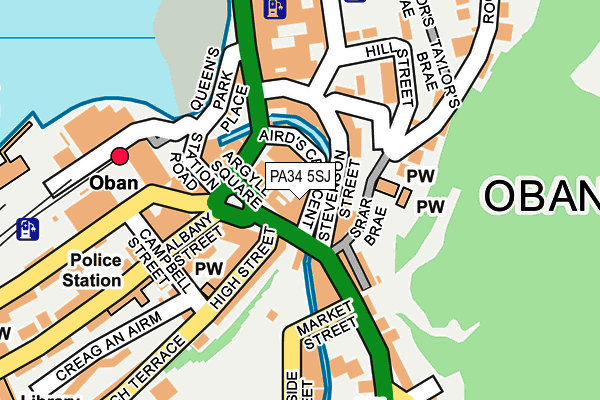 PA34 5SJ map - OS OpenMap – Local (Ordnance Survey)