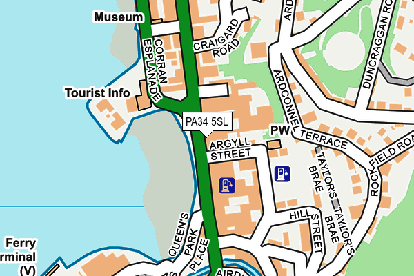PA34 5SL map - OS OpenMap – Local (Ordnance Survey)