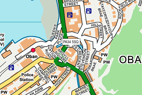 PA34 5SQ map - OS OpenMap – Local (Ordnance Survey)
