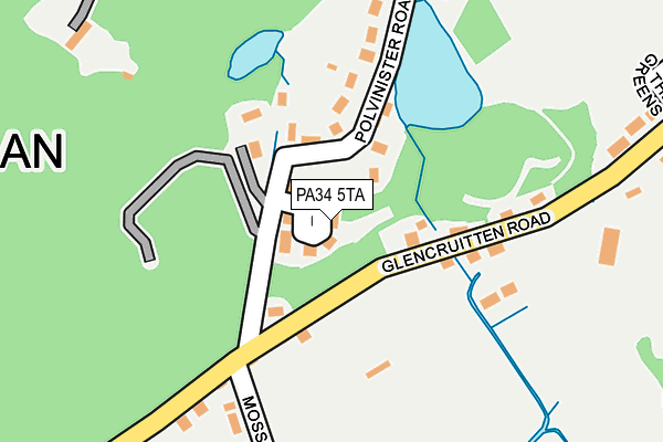 PA34 5TA map - OS OpenMap – Local (Ordnance Survey)