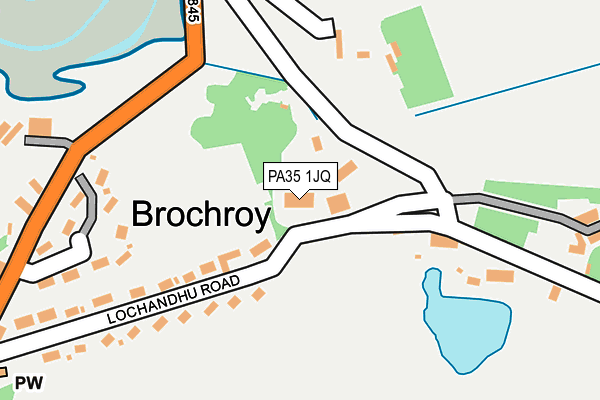 PA35 1JQ map - OS OpenMap – Local (Ordnance Survey)