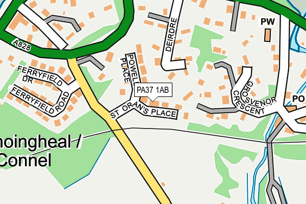 PA37 1AB map - OS OpenMap – Local (Ordnance Survey)
