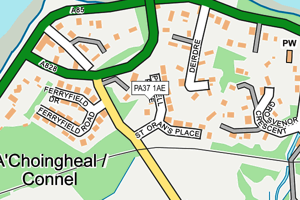 PA37 1AE map - OS OpenMap – Local (Ordnance Survey)