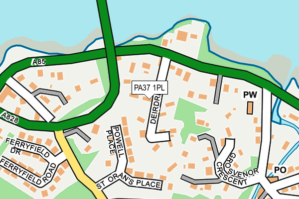 PA37 1PL map - OS OpenMap – Local (Ordnance Survey)