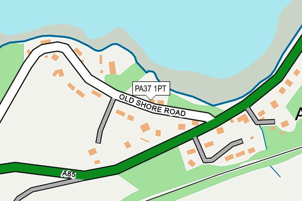 PA37 1PT map - OS OpenMap – Local (Ordnance Survey)