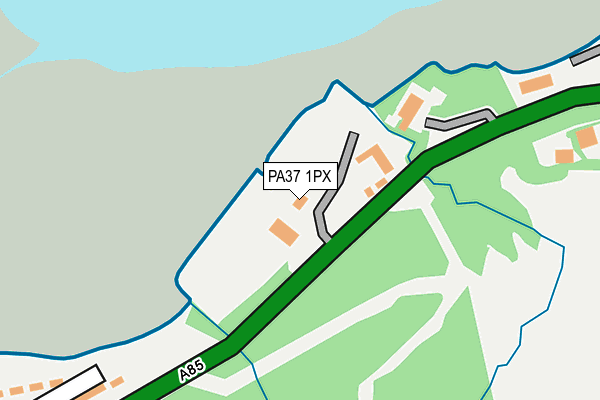 PA37 1PX map - OS OpenMap – Local (Ordnance Survey)