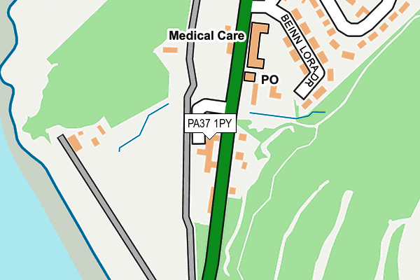 PA37 1PY map - OS OpenMap – Local (Ordnance Survey)