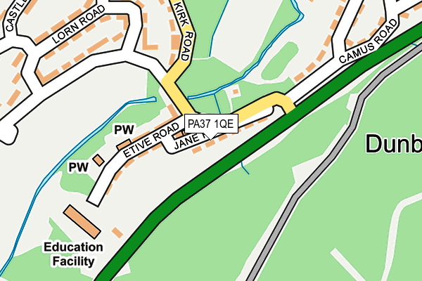 PA37 1QE map - OS OpenMap – Local (Ordnance Survey)