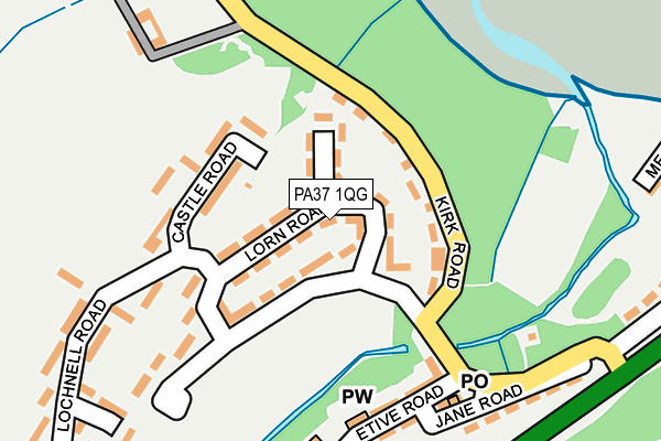 PA37 1QG map - OS OpenMap – Local (Ordnance Survey)