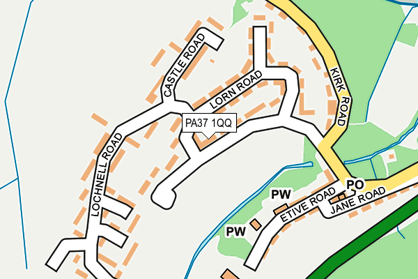 PA37 1QQ map - OS OpenMap – Local (Ordnance Survey)