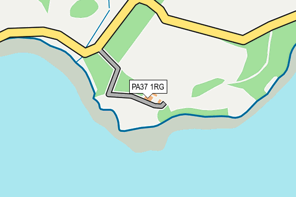 PA37 1RG map - OS OpenMap – Local (Ordnance Survey)