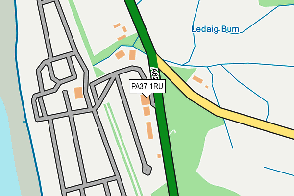 PA37 1RU map - OS OpenMap – Local (Ordnance Survey)