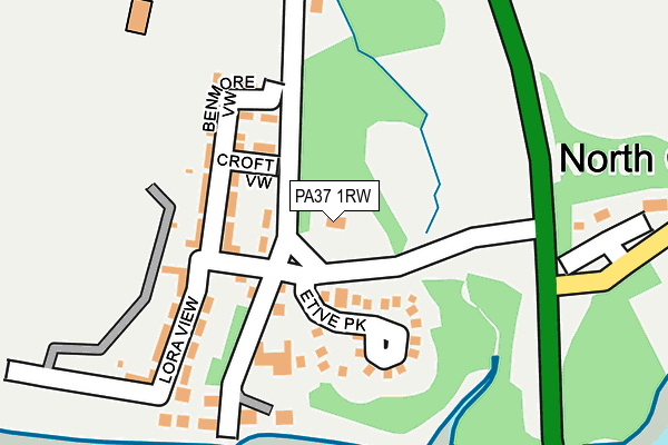 PA37 1RW map - OS OpenMap – Local (Ordnance Survey)