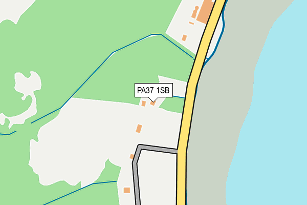 PA37 1SB map - OS OpenMap – Local (Ordnance Survey)