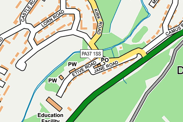 PA37 1SS map - OS OpenMap – Local (Ordnance Survey)