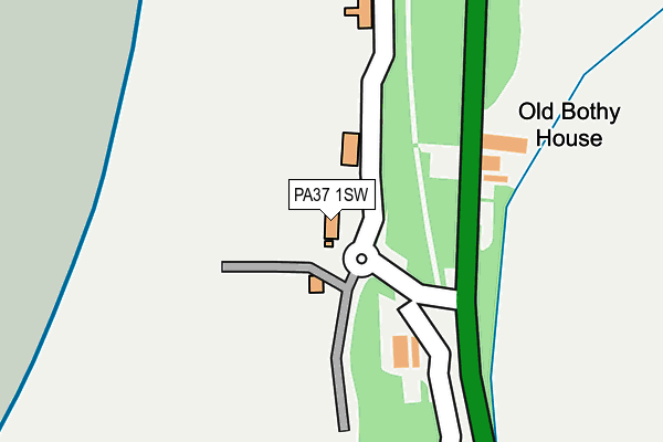 PA37 1SW map - OS OpenMap – Local (Ordnance Survey)