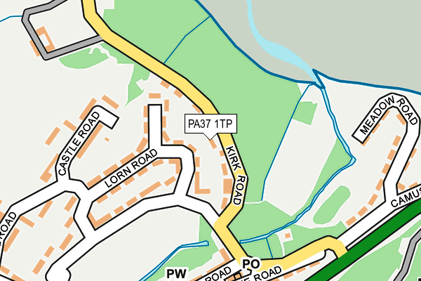 PA37 1TP map - OS OpenMap – Local (Ordnance Survey)