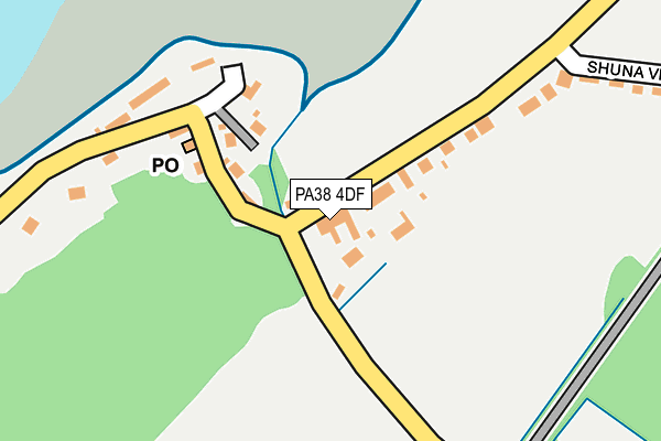 PA38 4DF map - OS OpenMap – Local (Ordnance Survey)