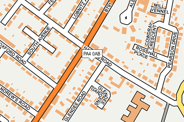 PA4 0AB map - OS OpenMap – Local (Ordnance Survey)