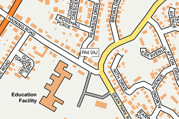 PA4 0AJ map - OS OpenMap – Local (Ordnance Survey)