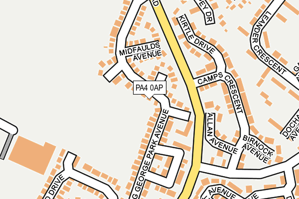 PA4 0AP map - OS OpenMap – Local (Ordnance Survey)