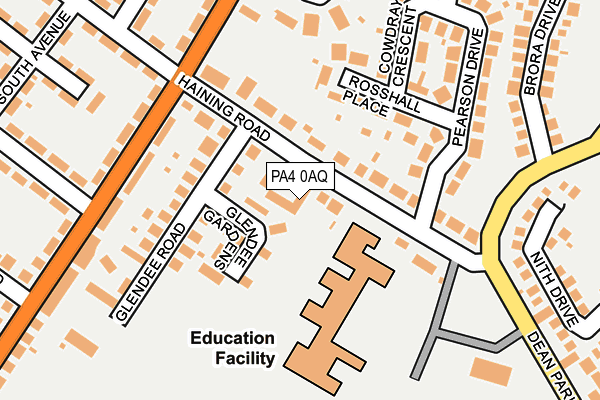 PA4 0AQ map - OS OpenMap – Local (Ordnance Survey)
