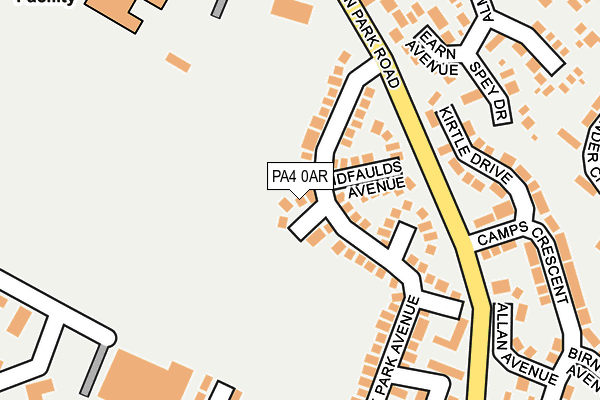 PA4 0AR map - OS OpenMap – Local (Ordnance Survey)