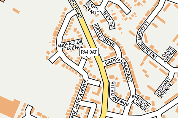 PA4 0AT map - OS OpenMap – Local (Ordnance Survey)