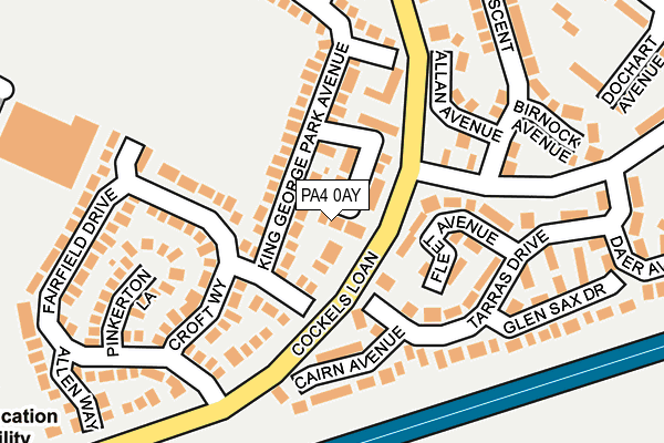 PA4 0AY map - OS OpenMap – Local (Ordnance Survey)