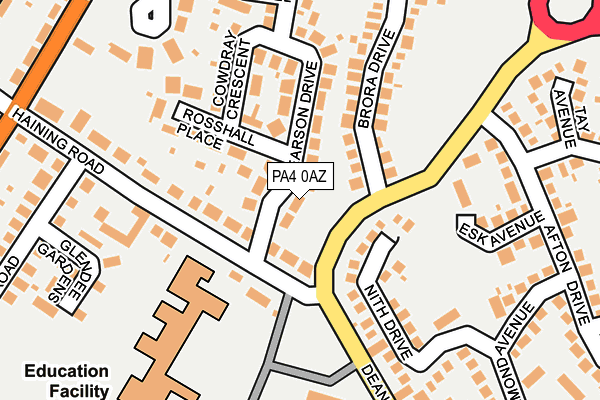 PA4 0AZ map - OS OpenMap – Local (Ordnance Survey)