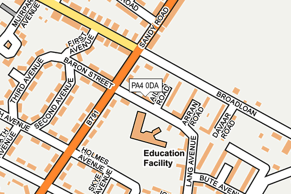 PA4 0DA map - OS OpenMap – Local (Ordnance Survey)