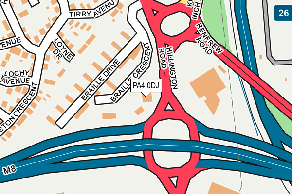 PA4 0DJ map - OS OpenMap – Local (Ordnance Survey)