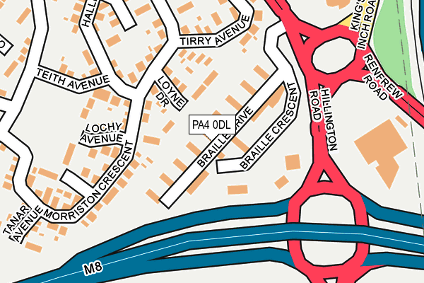PA4 0DL map - OS OpenMap – Local (Ordnance Survey)