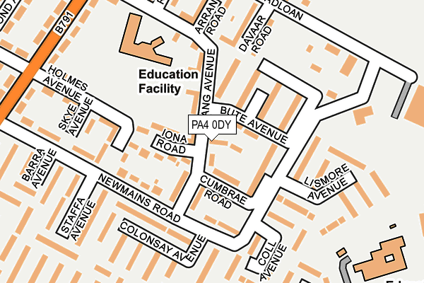 PA4 0DY map - OS OpenMap – Local (Ordnance Survey)