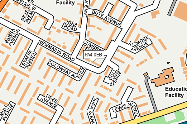 PA4 0EB map - OS OpenMap – Local (Ordnance Survey)