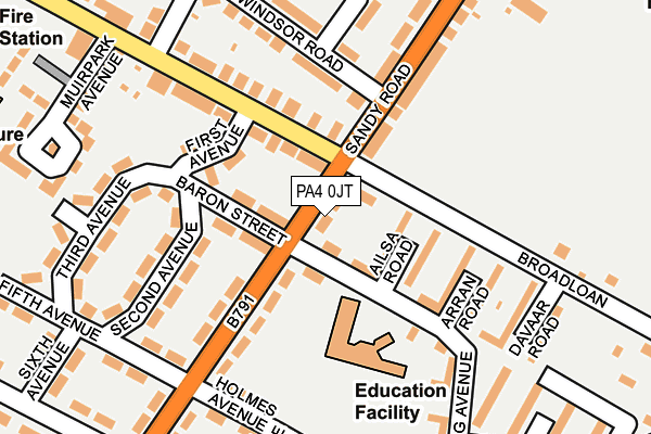 PA4 0JT map - OS OpenMap – Local (Ordnance Survey)