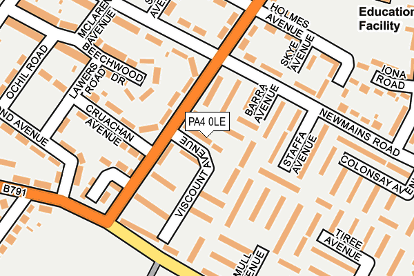 PA4 0LE map - OS OpenMap – Local (Ordnance Survey)