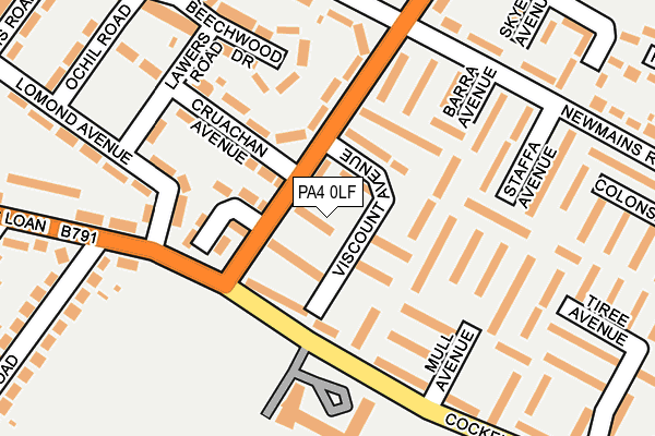 PA4 0LF map - OS OpenMap – Local (Ordnance Survey)