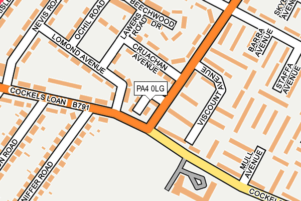 PA4 0LG map - OS OpenMap – Local (Ordnance Survey)