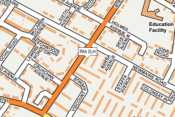 PA4 0LH map - OS OpenMap – Local (Ordnance Survey)
