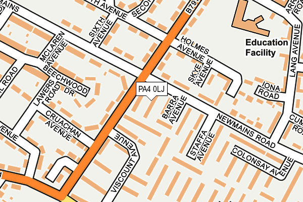 PA4 0LJ map - OS OpenMap – Local (Ordnance Survey)
