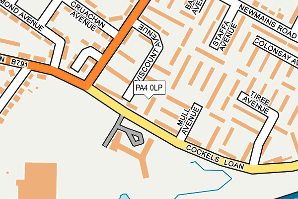 PA4 0LP map - OS OpenMap – Local (Ordnance Survey)