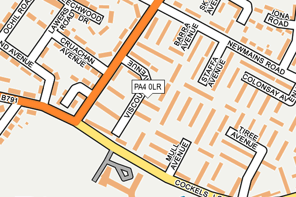 PA4 0LR map - OS OpenMap – Local (Ordnance Survey)