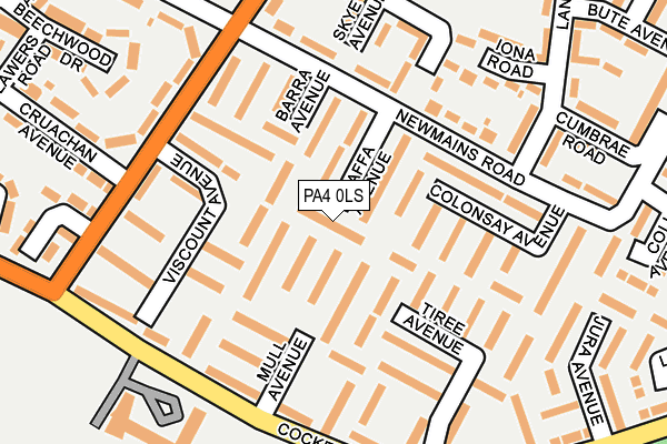 PA4 0LS map - OS OpenMap – Local (Ordnance Survey)