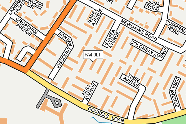 PA4 0LT map - OS OpenMap – Local (Ordnance Survey)