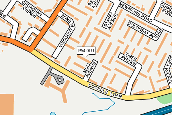 PA4 0LU map - OS OpenMap – Local (Ordnance Survey)