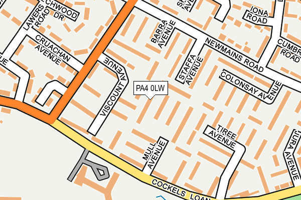 PA4 0LW map - OS OpenMap – Local (Ordnance Survey)