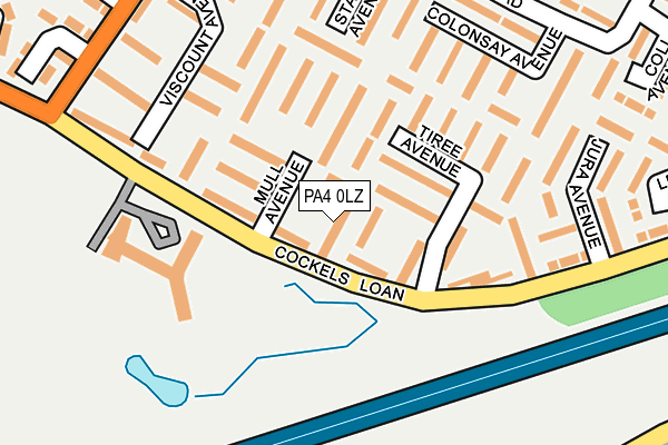 PA4 0LZ map - OS OpenMap – Local (Ordnance Survey)