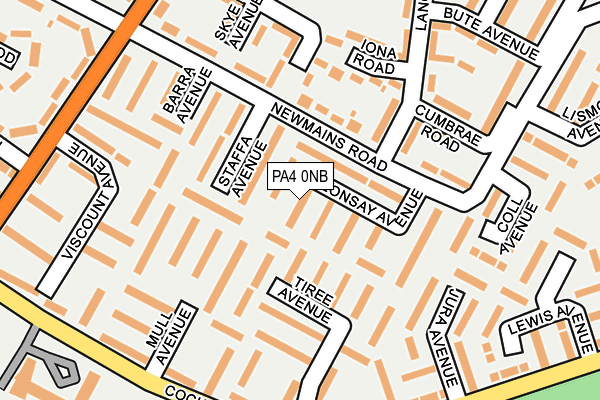 PA4 0NB map - OS OpenMap – Local (Ordnance Survey)